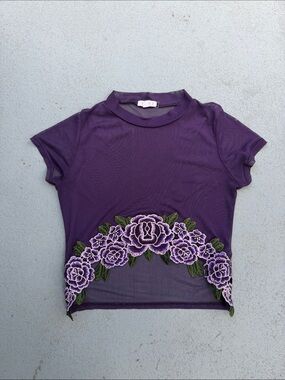 AGACI- sheer embroidered top